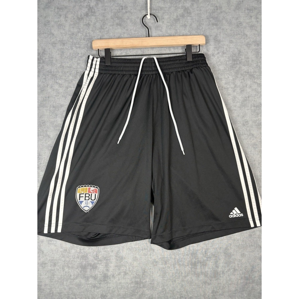 Adidas Climalite FBU Football Shorts Mens L Black Drawstring Team Issued